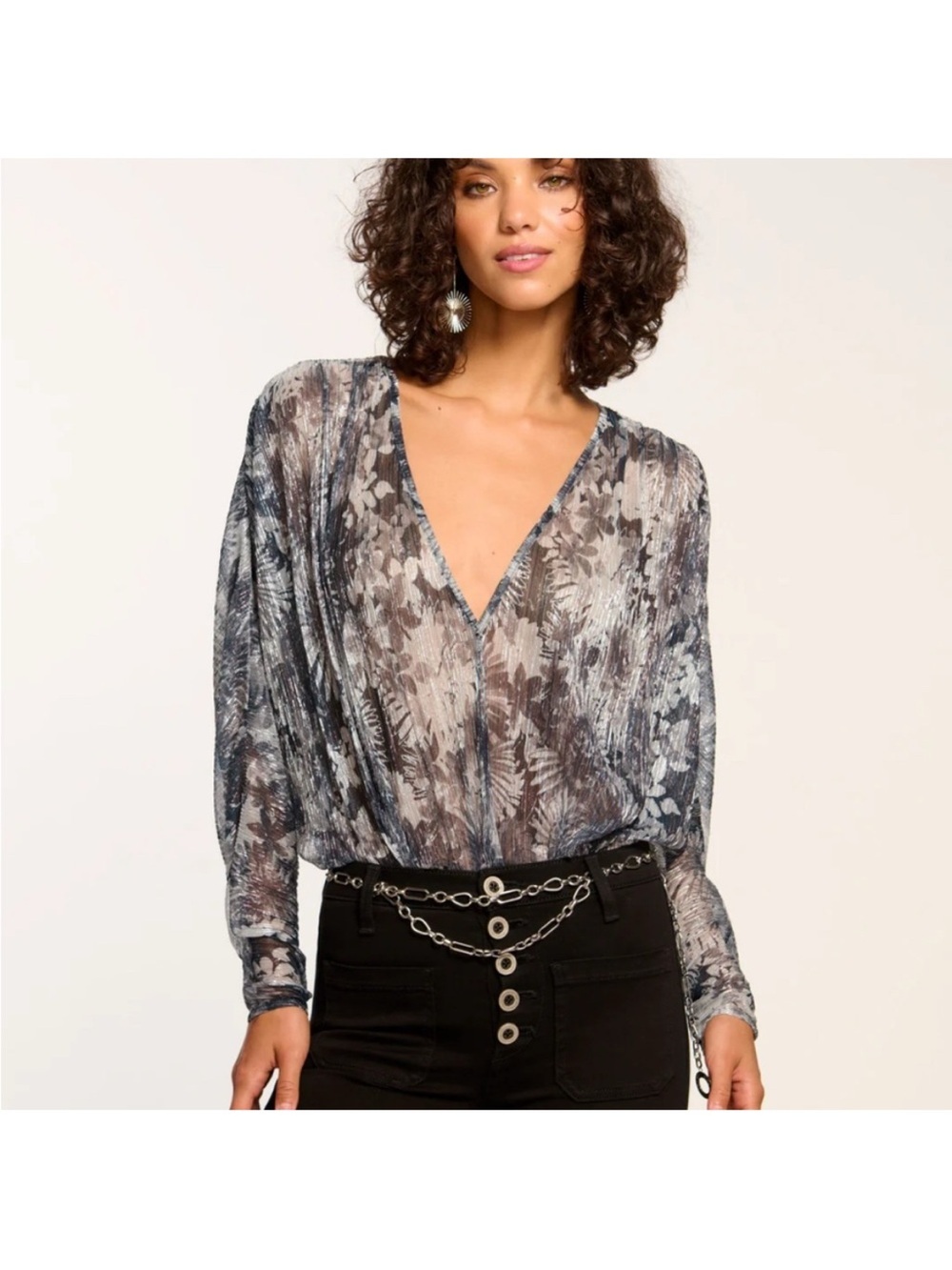 Ramy Brook Margot V-neck Bodysuit - Picture 4 of 9